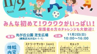 11/2(日)光が丘公園でソフトフレスコボールのイベントが出展!【光が丘みんなのスポーツ体験会】